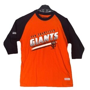 Vintage San Francisco Giants Shirt  Mens Large By Stitches  Orang Black Unisex